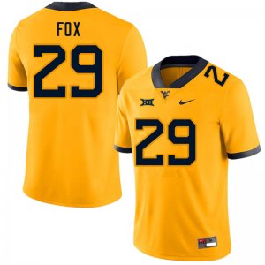 Men's West Virginia Mountaineers NCAA #29 Preston Fox Gold Authentic Nike Stitched College Football Jersey YL15N10AO